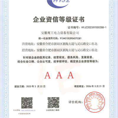 企業(yè)資信等級證書